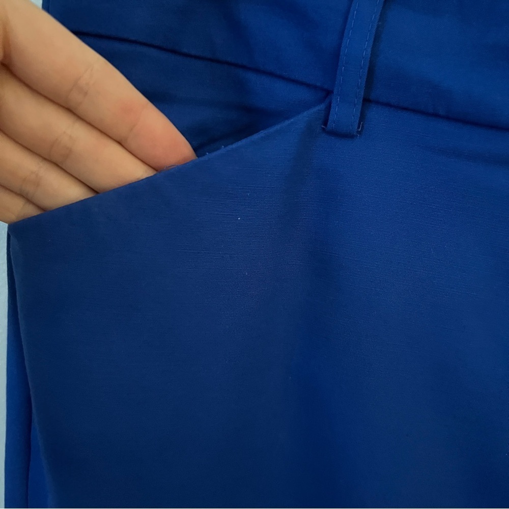 Chico's Blue Cropped Ankle Pants with Sleek Silhouette - Picture 5 of 14